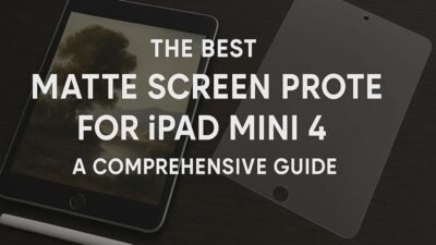 The Best Matte Screen Protectors for iPad Mini 4: A Comprehensive Guide