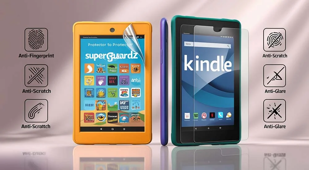 Best Screen Protector for Kindle Fire 7 (7th & 9th Gen) SuperGuardZ Anti-Fingerprint & Matte Protection