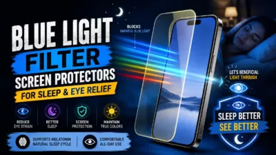 Blue Light Filter Screen Protectors for Sleep and Eye Relief