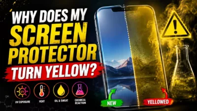 Why does my screen protector turn yellow